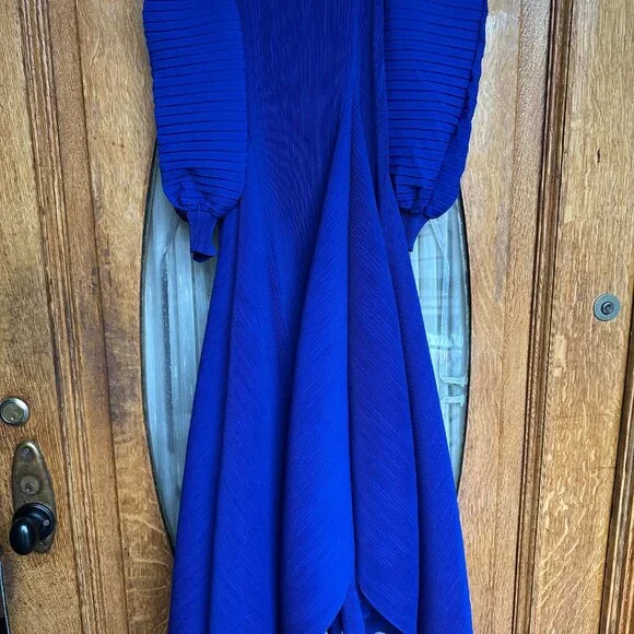 Beulah Style Royal Blue Special Occasion Midi Dress - Picture 5 of 9